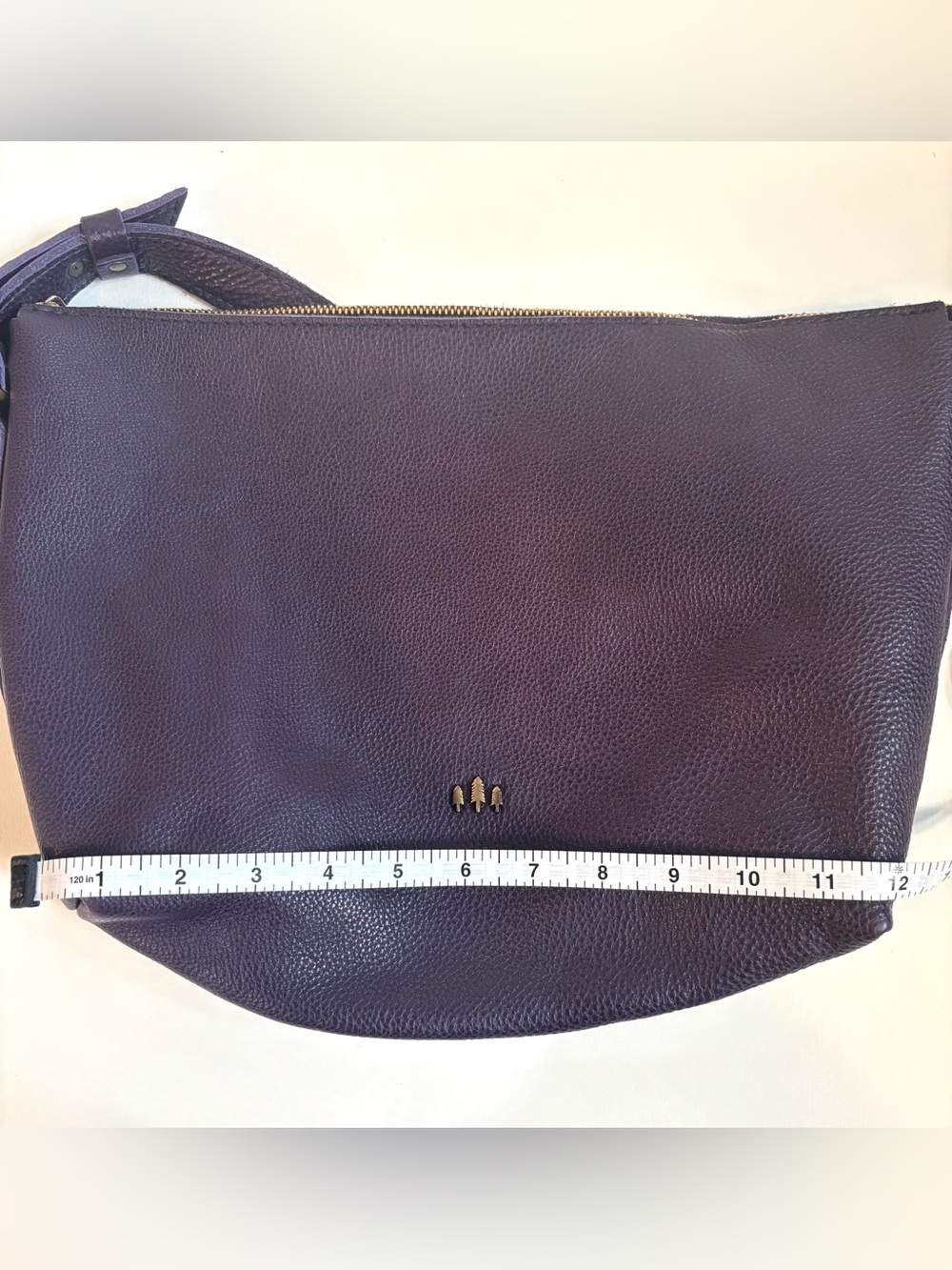 RARE! Sold out color! Portland Leather Large Slouchy in plum - Picture 7 of 10